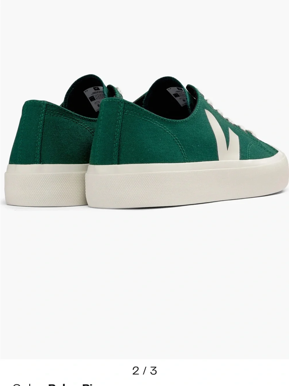 Veja Wata II Pierre Sneaker in Green and White